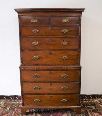 Lot 138 - A Victorian mahogany chest of chest