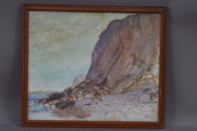 Lot 149 - Sir David Murray RA (1849-1933) "Study of cliffs and rocks"