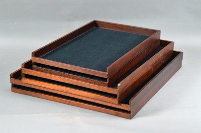Lot 541 - A small collection of wooden safe trays