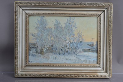 Lot 177 - Nikolai Grigorievich Nozdrachev (Russian b 1924) "Frosty Evening"