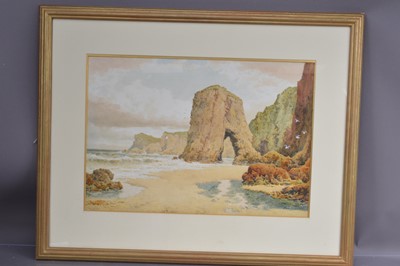 Lot 190 - Arthur Tucker R.B.A. (1865-1924) "Coastal Scene With Arches"