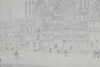 Lot 208 - John Coney (1786-1833) "Beauvais Cathedral South Door" 1826
