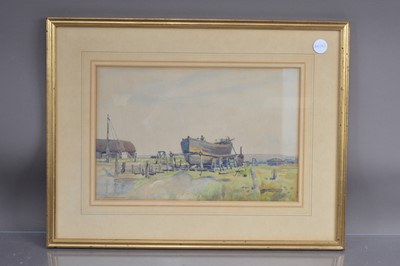 Lot 210 - Edgar Thomas Holding (1870-1952) "The Boat Yard, Wareham" (Dorset)