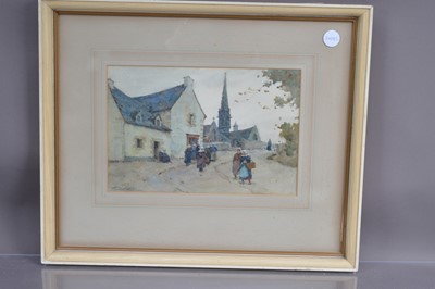 Lot 217 - Terrick Williams (1860-1937) "Breton Women Outside Church"