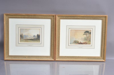 Lot 240 - John Wallace Tucker (1809-1869) a pair of river landscape scenes