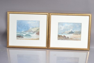 Lot 242 - British School, 19th Century "Banburgh Castle" and a "Coastal Scene"