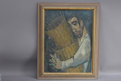 Lot 258 - Peter Luther (British 1926-2009)  "The Basket Weaver"