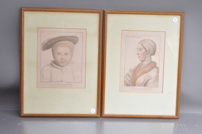 Lot 260 - Francesco Bartolozzi after Hans Holbein "Anne Boleyn" and "Edward VI"