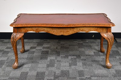 Lot 551 - A walnut Queen Anne style coffee table