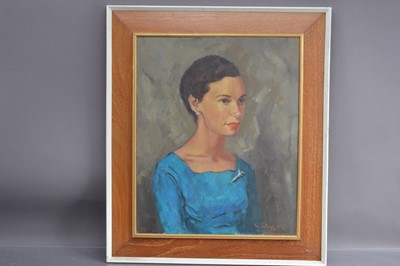 Lot 272 - Mazli Mat Som (Malaysian 1938-1990) "Portrait of Mrs John Drysdale (nee Janet Margaret 'Rita' Wilton)"