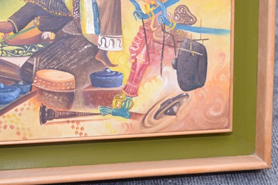 Lot 273 - Nik Zainal Abidin (Nik Mohamed Salleh) (Malaysian 1933-1993) "Wayang kulit and gamelan" (Shadow Puppets and band)