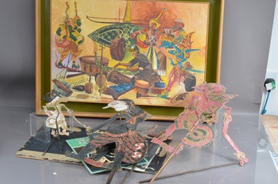 Lot 273 - Nik Zainal Abidin (Nik Mohamed Salleh) (Malaysian 1933-1993) "Wayang kulit and gamelan" (Shadow Puppets and band)