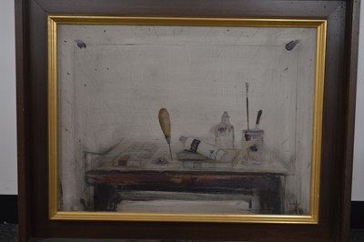 Lot 280 - Joaquim Hidalgo (Spanish 1928-2011) "The Artist's Studio"