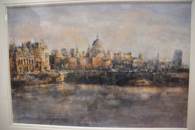 Lot 285 - Gary Benfield (British b 1965) "St Paul's from the Thames"