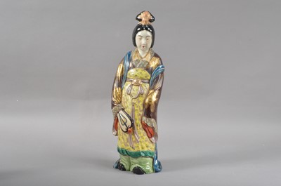 Lot 131 - A large early 20th century Japanese Kutani porcelain Geisha lady figurine