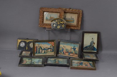 Lot 317 - A group of 19th Century and later framed prints and other items