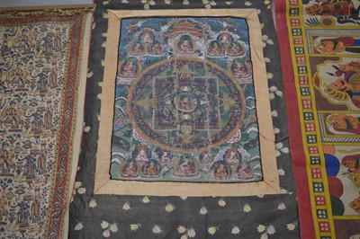 Lot 341 - Three Tibetan and Indian textile pictures