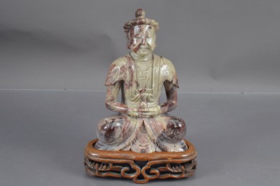 Lot 346 - A good Chinese hardstone carving of the Buddha