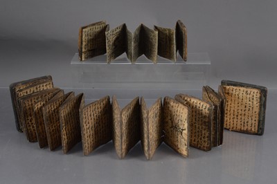 Lot 366 - Two Batak shamanic folding concertina 'pustaha' (magical divination books)