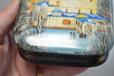Lot 388 - A group of Russian lacquer boxes