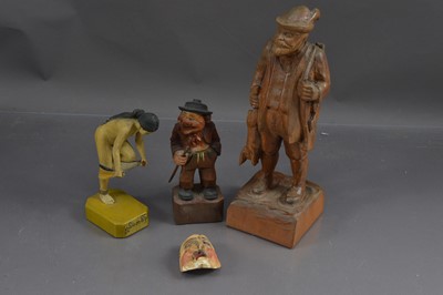 Lot 429 - A interesting group of carved wooden figures