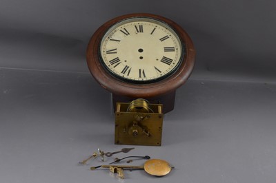 Lot 449 - A Late 19th to Early 20th Century Mahogany Wall Clock