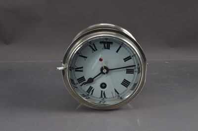 Lot 450 - A Early 20th Century Chrome Case Clock