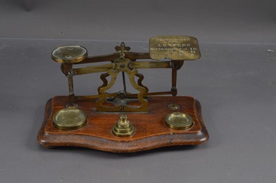 Lot 464 - A set of Edwardian Brass Postal Scales