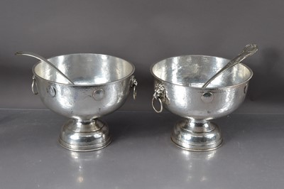 Lot 494 - Two modern silver plated ice buckets or punch bowls