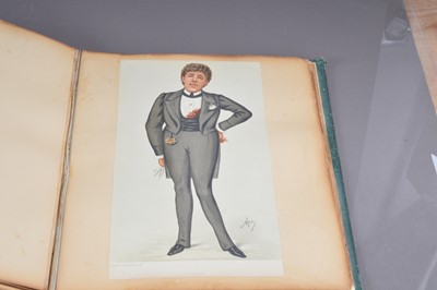 Lot 528 - A large Victorian Scrap Book containing approximately 50 Vanity Fair caricatures