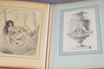 Lot 529 - A 19th Century leather album containing approximately 86 original illustrations