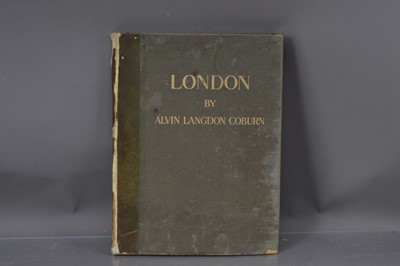 Lot 534 - Alvin Langdon Coburn "London" with An Introduction by Hilaire Belloc, Duckworth & Co, London, 1909. 17 out of 20 plates present. Some staining and wear. Losses to spine.