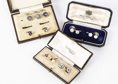 Lot 63 - A collection of dress studs