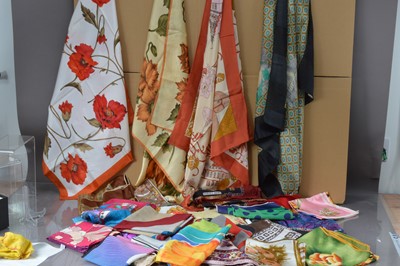 Lot 559 - A large collection of silk and other scarves