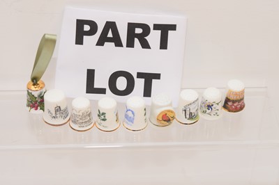 Lot 575 - A collection of porcelain and other thimbles