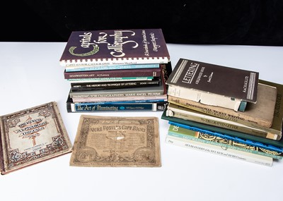 Lot 190 - A large collection of calligraphy and writing and related books and publications