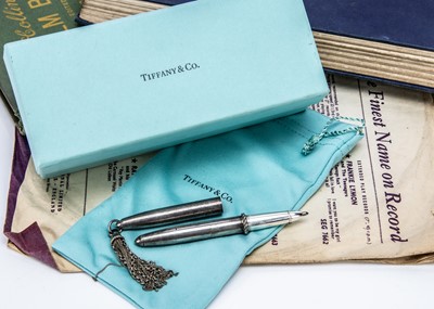 Lot 194 - A modern silver biro from Tiffany & Co