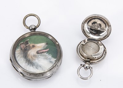 Lot 243 - A Victorian silver sovereign case and a re-purposed silver pocket watch case