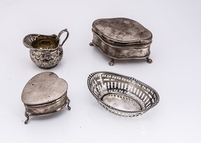 Lot 250 - Three Victorian small silver items and a small German jug