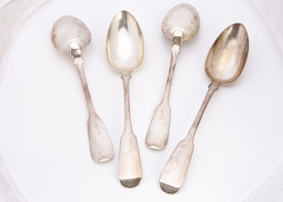 Lot 259 - A set of William IV Scottish silver tablespoons by PA