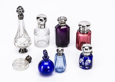 Lot 302 - Eight Victorian and later glass scent bottles