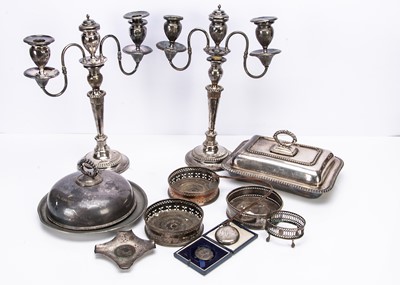 Lot 310 - A collection of silver plated and other items