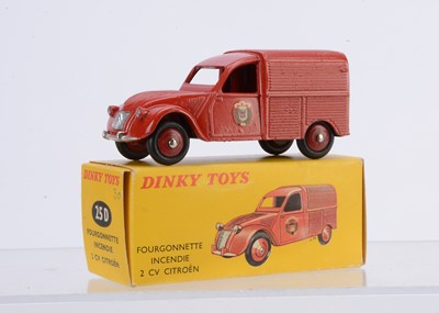 Lot 74 - A French Dinky Toys 25D Citroen 2CV Fire Service Van