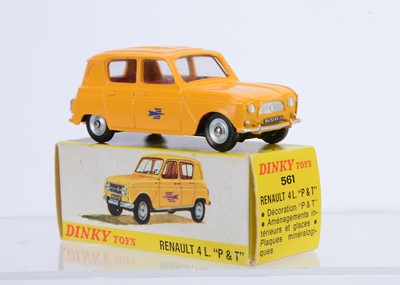 Lot 76 - A Rare French Dinky Toys 561 Renault 4L 'P & T' Postal Van