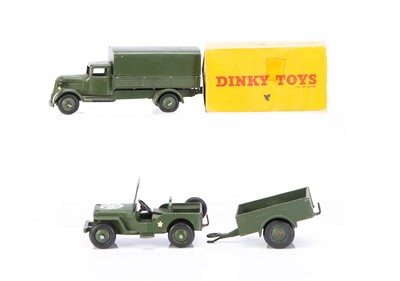 Lot 151 - A South African Dinky Toys 25b Army Covered Wagon