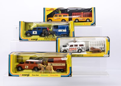 Lot 177 - 1970's Corgi Toys Gift Sets Featuring Land Rovers