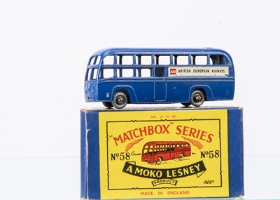 Lot 192 - A Scarce Boxed Matchbox Lesney 58a BEA Airport Coach