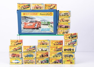 Lot 193 - Matchbox Superfast Empty Boxes & Collectors Carry Case