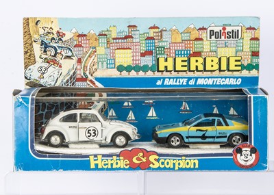 Lot 213 - A Polistil 1:24 W11 Herbie & Scorpion Set