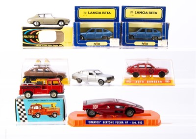 Lot 219 - Politoys/Polistil Lancia Diecast Models